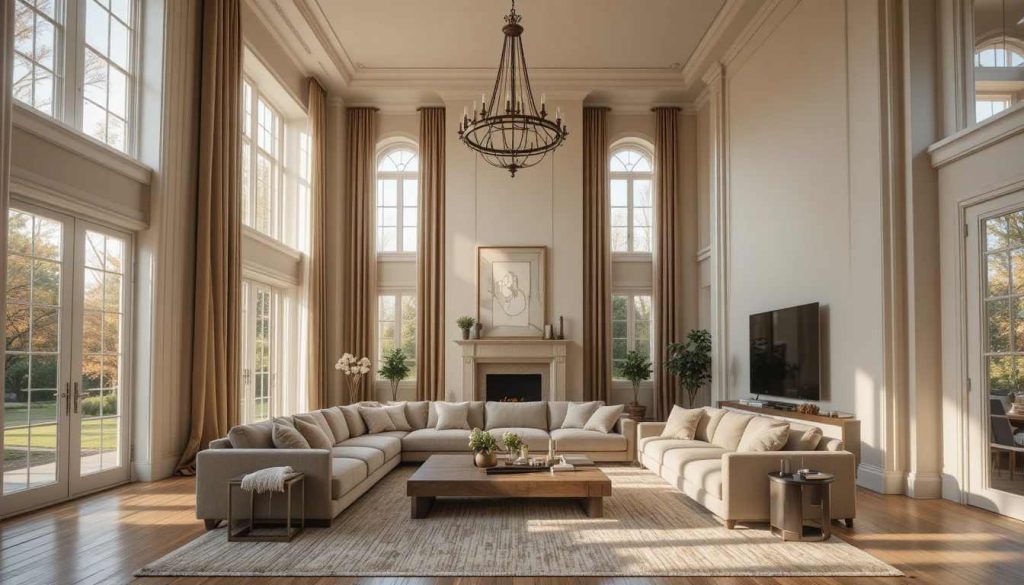 High Ceiling living room