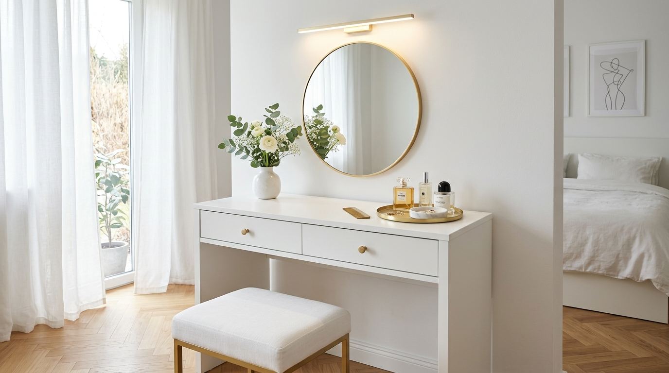 Classic White Vanity Setup
