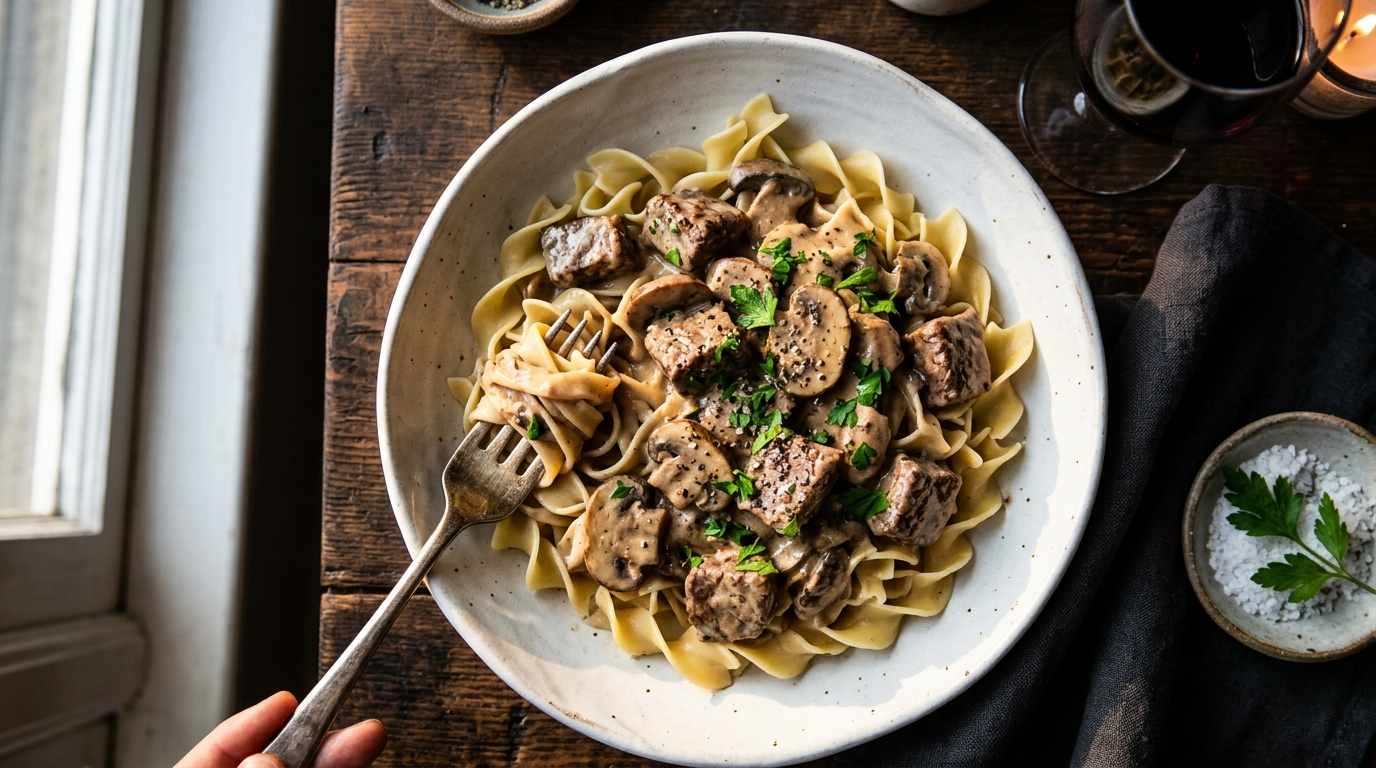 Crockpot Beef Stroganoff