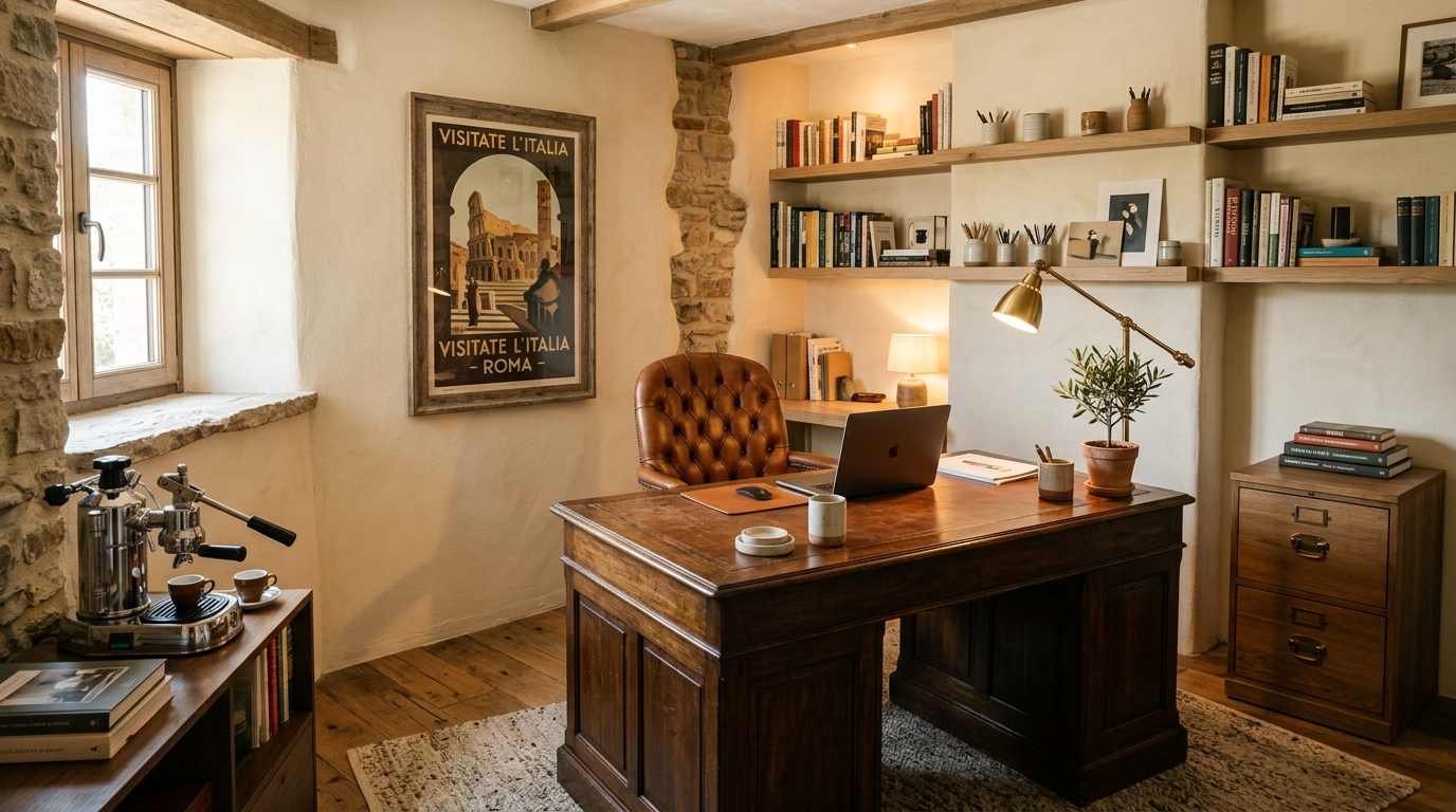Rustic Modern Italian Home Office