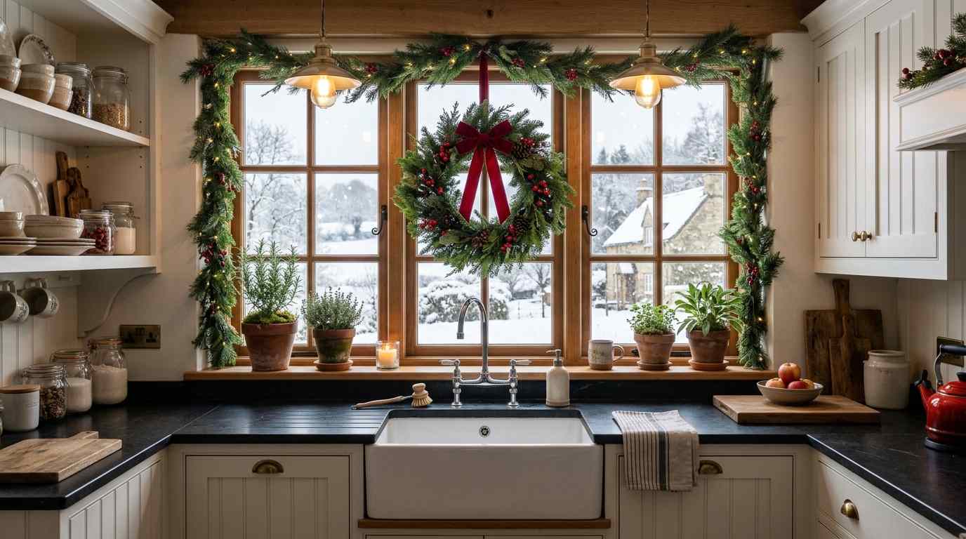 dd a Wreath to Your Kitchen Window