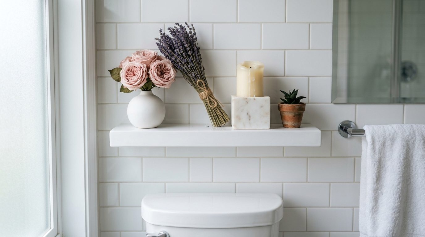 Bathroom Flower Shelf