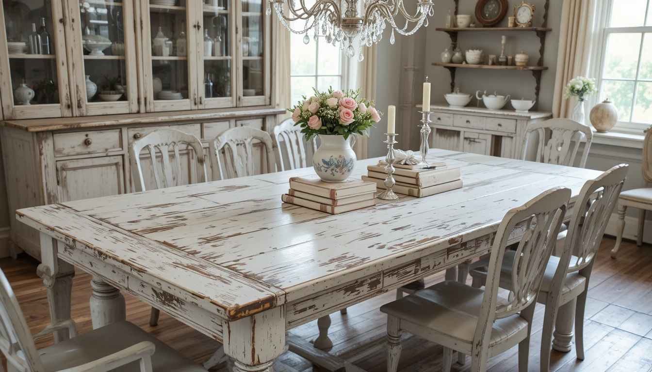 Distressed finish Farmhouse Table
