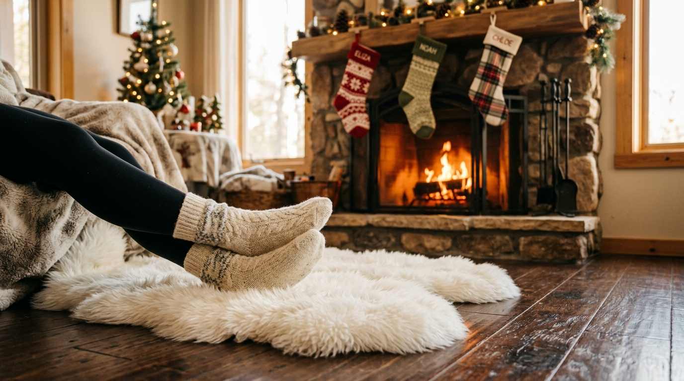 Faux Fur or Sheepskin Rugs for Texture