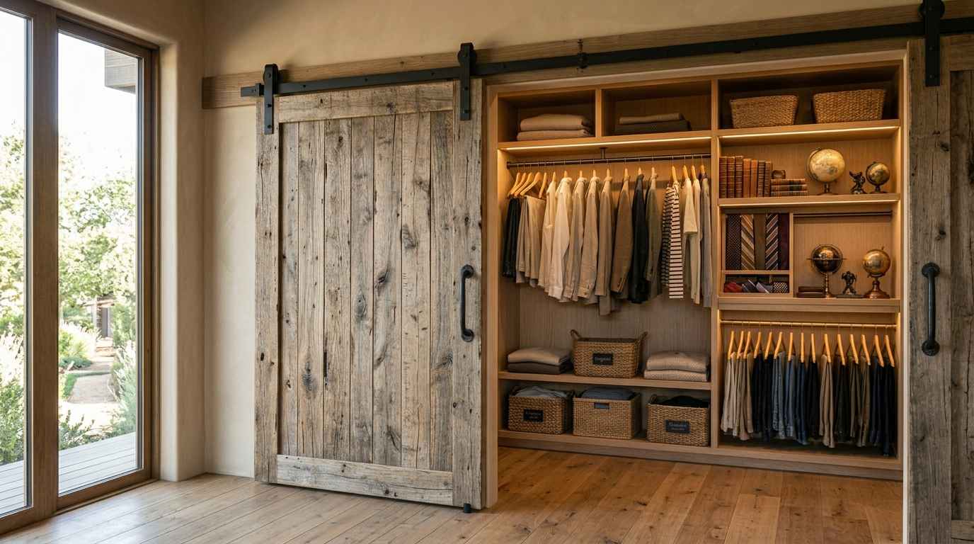 Barn Door Closet Feature