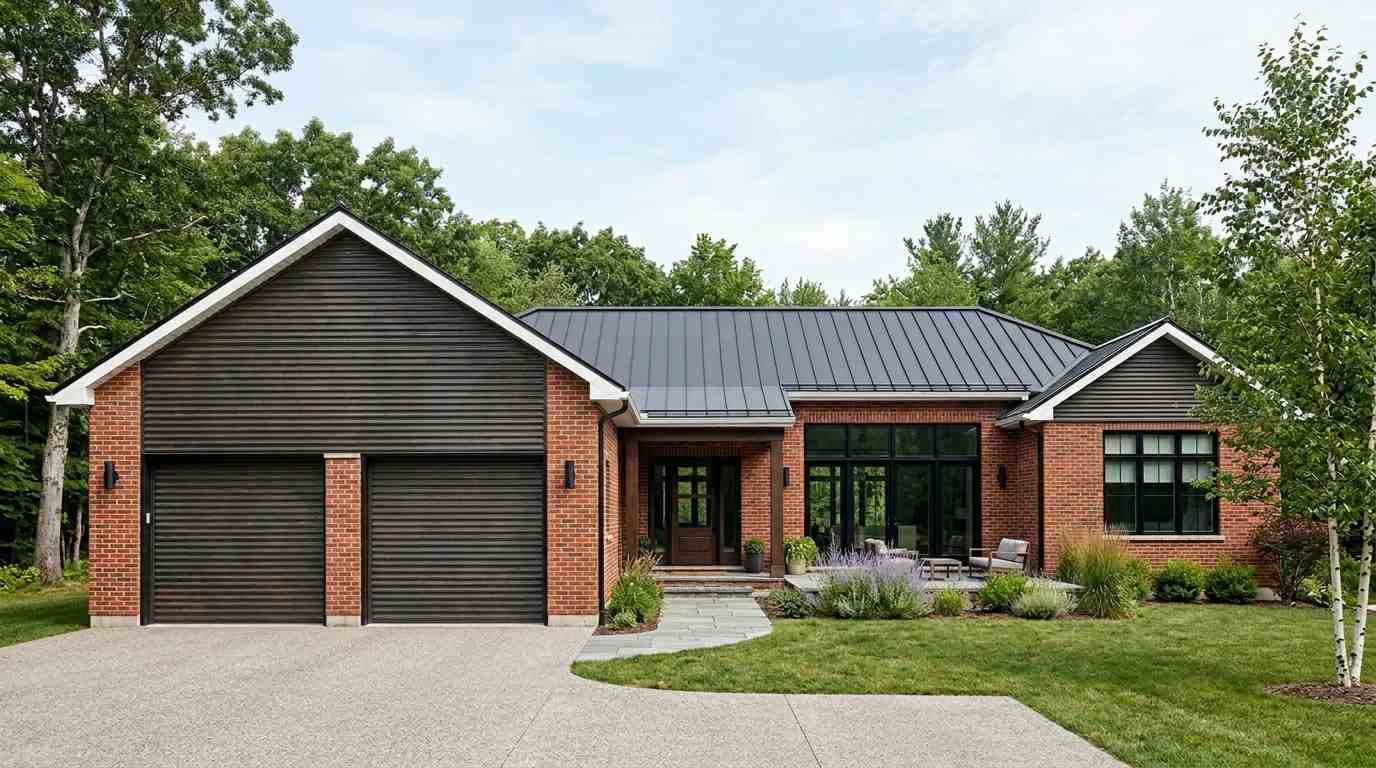 Horizontal Metal Siding Accent