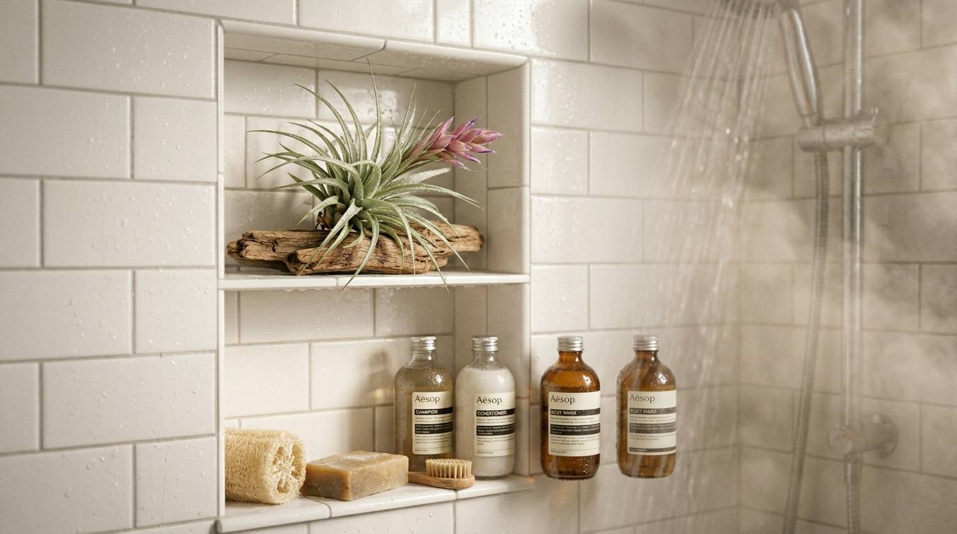 Shower Niche Plant Integration
