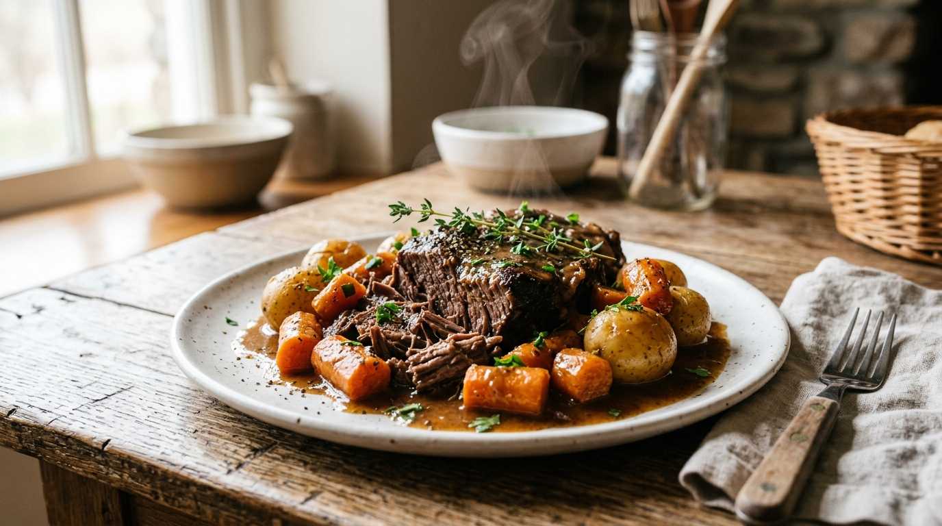 Slow Cooker Pot Roast with Carrots and Potatoes