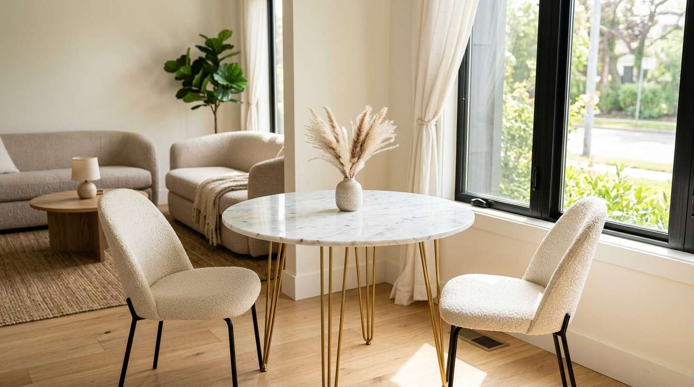Round Dining Tables Make Spaces Feel Larger
