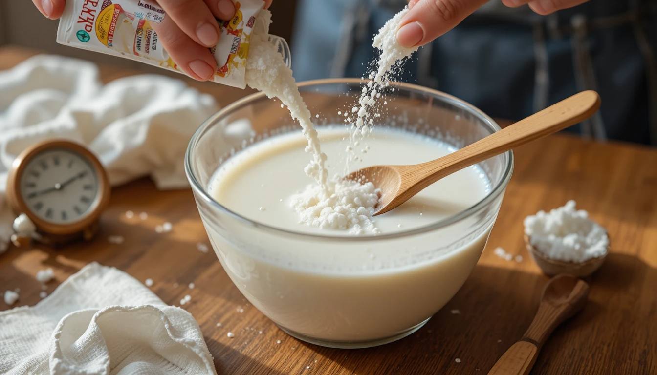 Mix the Yeast & Milk (5 Minutes)