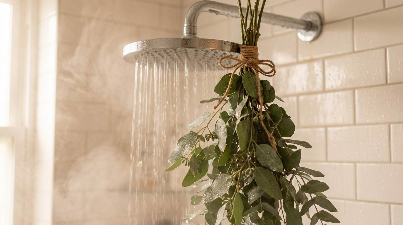 Corner Shelves with Cascading Pothos
