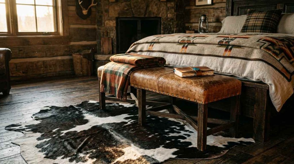Cowhide and Leather Accents