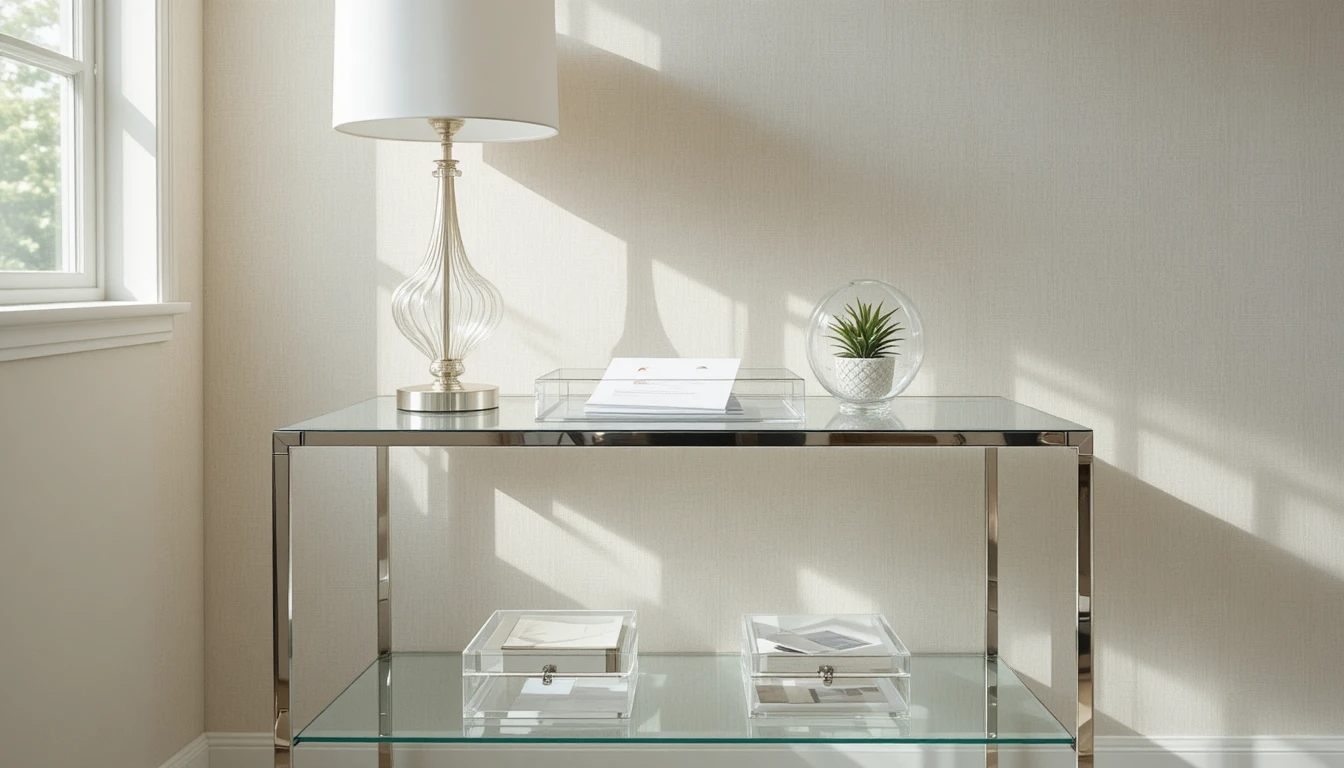 The Glass Top Console Table