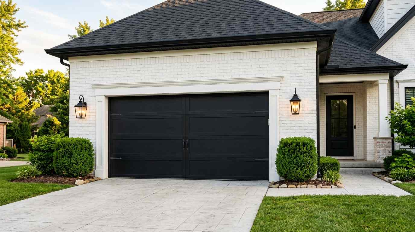 The Classic Black Garage Door
