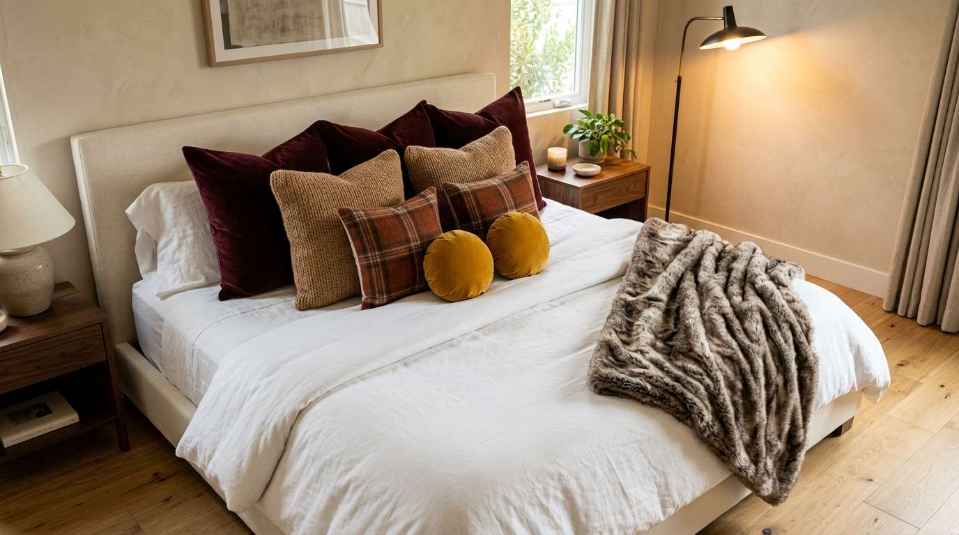 Add Textured Throw Cushions