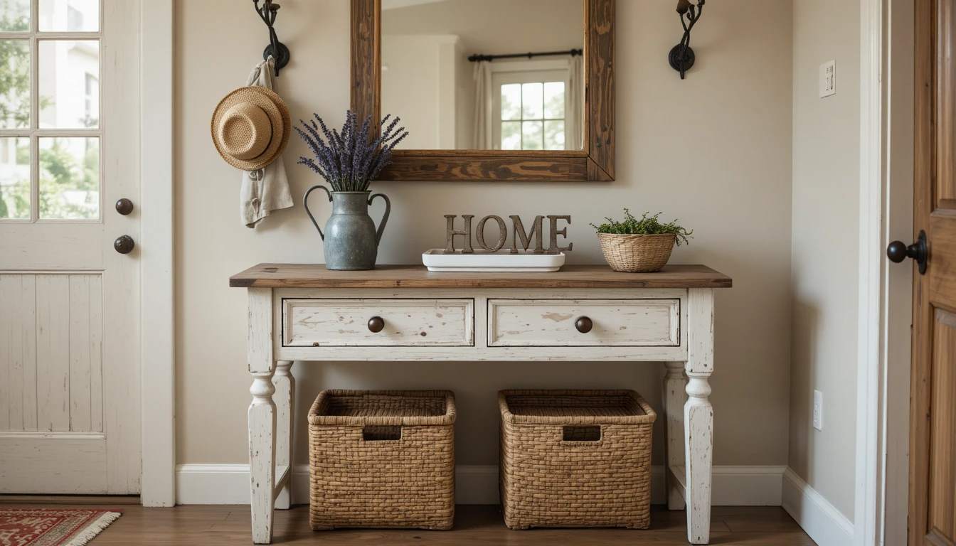 The Farmhouse Narrow Console with Storage