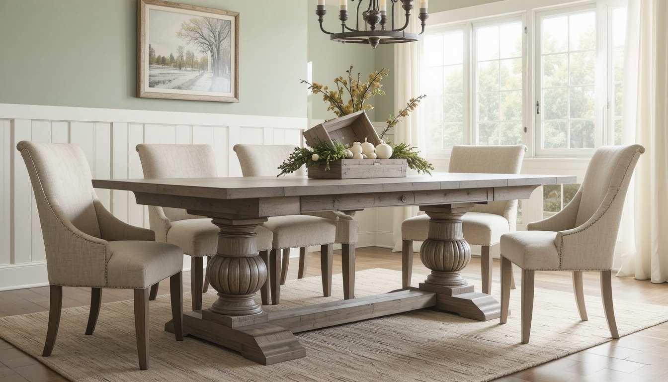 Chunky Leg Farmhouse Dining Table
