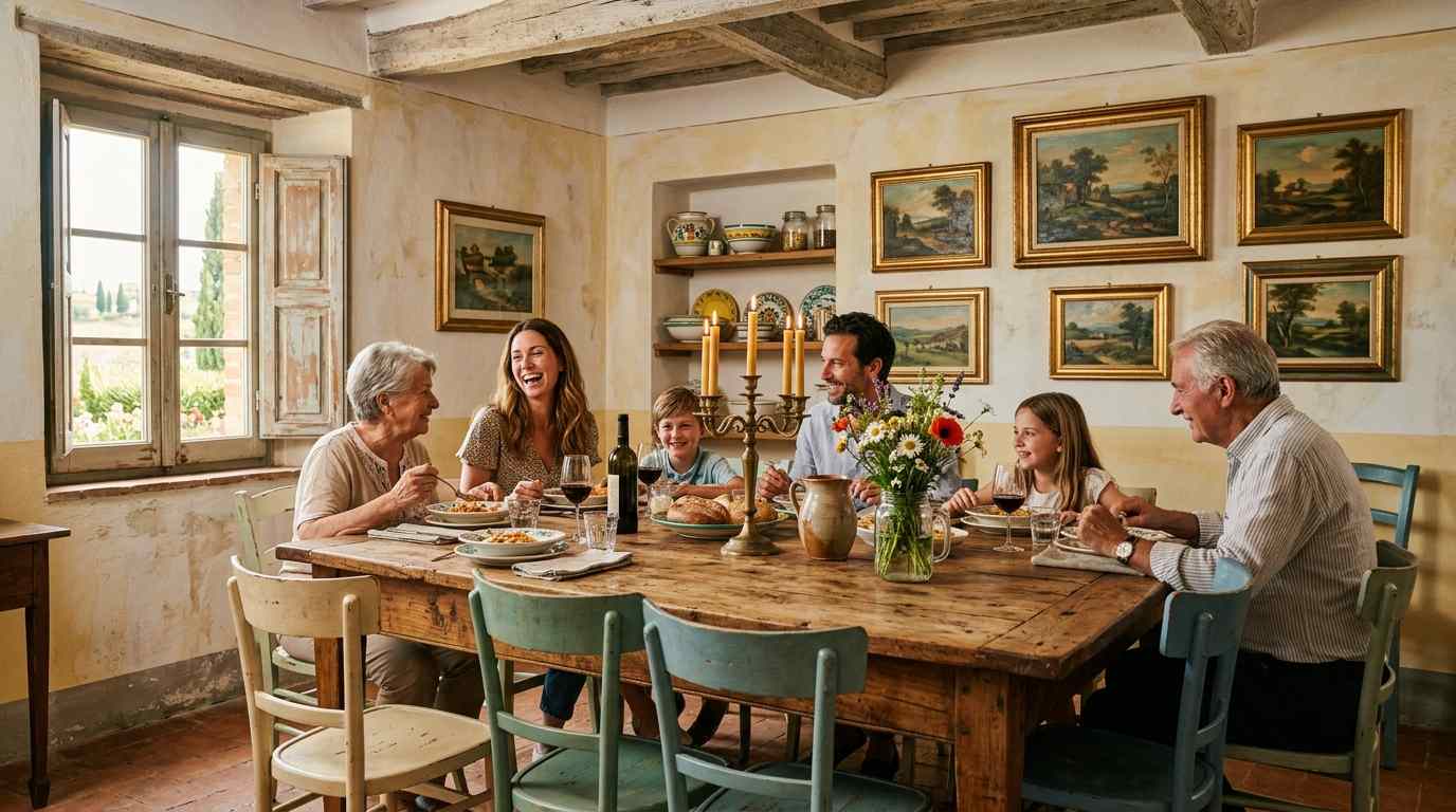 Rustic Italian farmhouse dining room