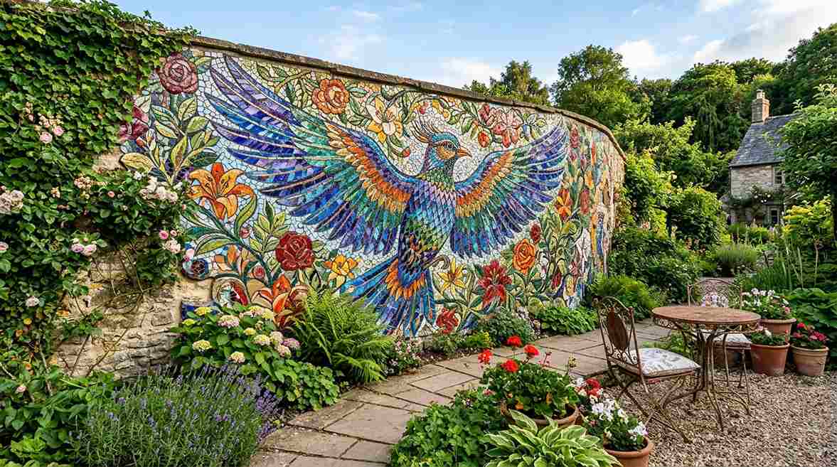 Mosaic Garden Art Wall Installations