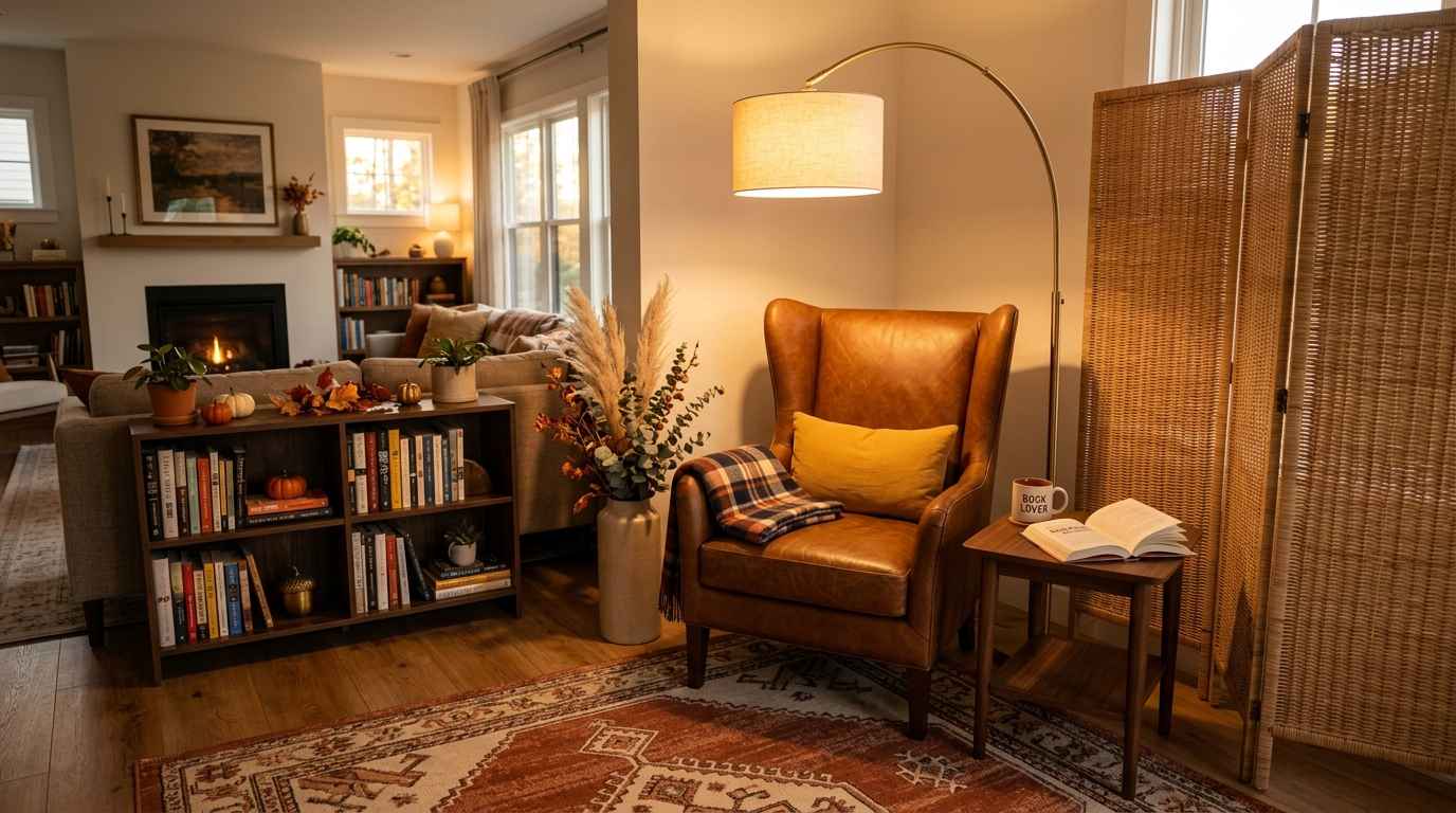 The Living Room Reading Corner