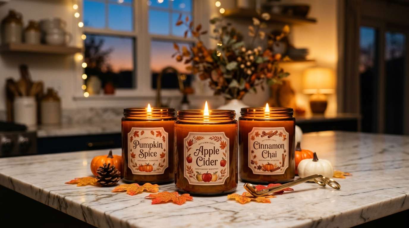 Candles with Autumn Scents