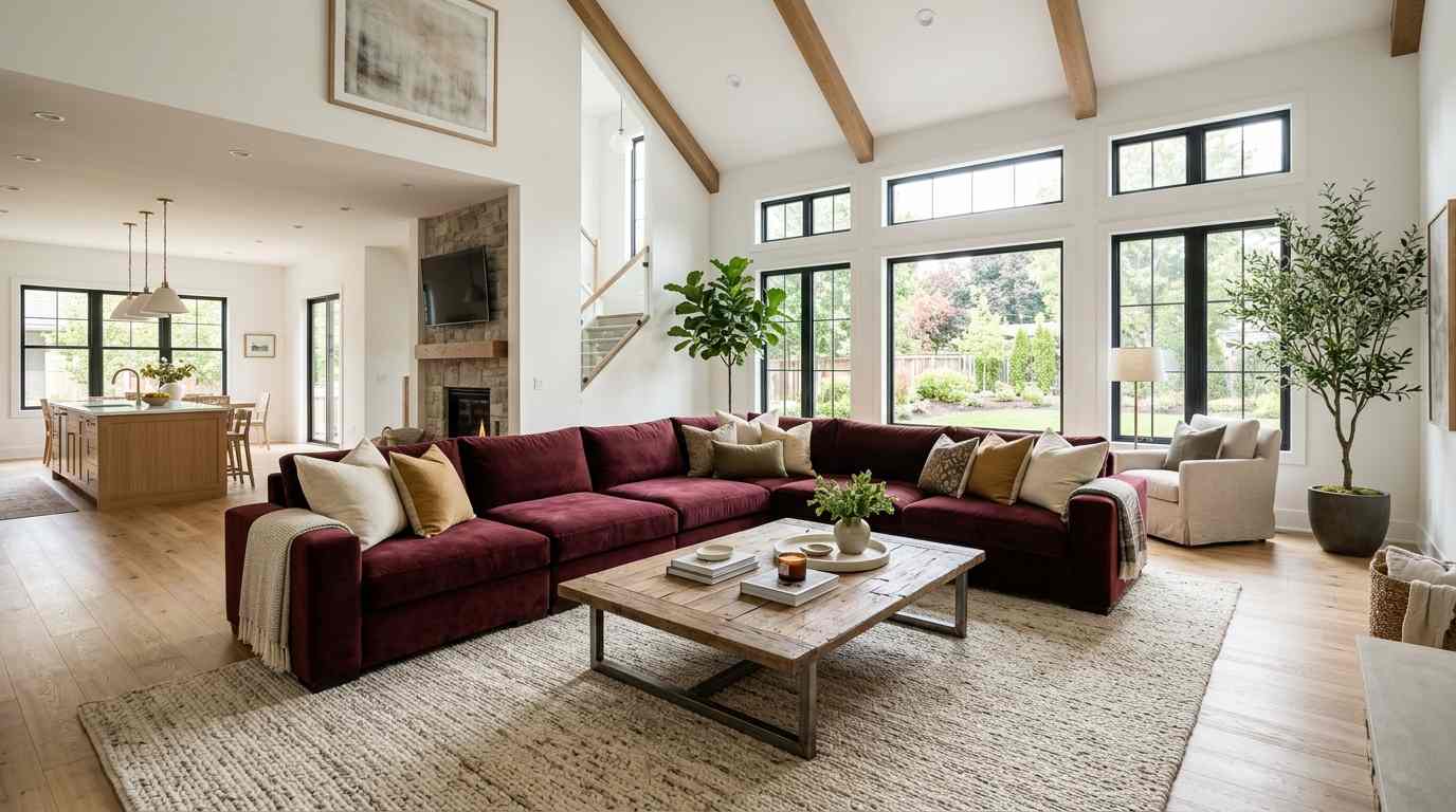 Burgundy Sectional Sofa