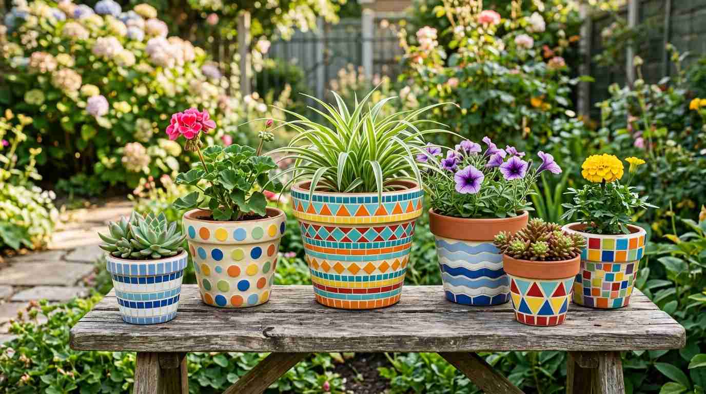 Beginner-Friendly Mosaic Plant Pot Covers