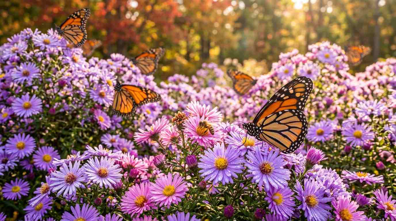 Add Asters for Late Season Blooms