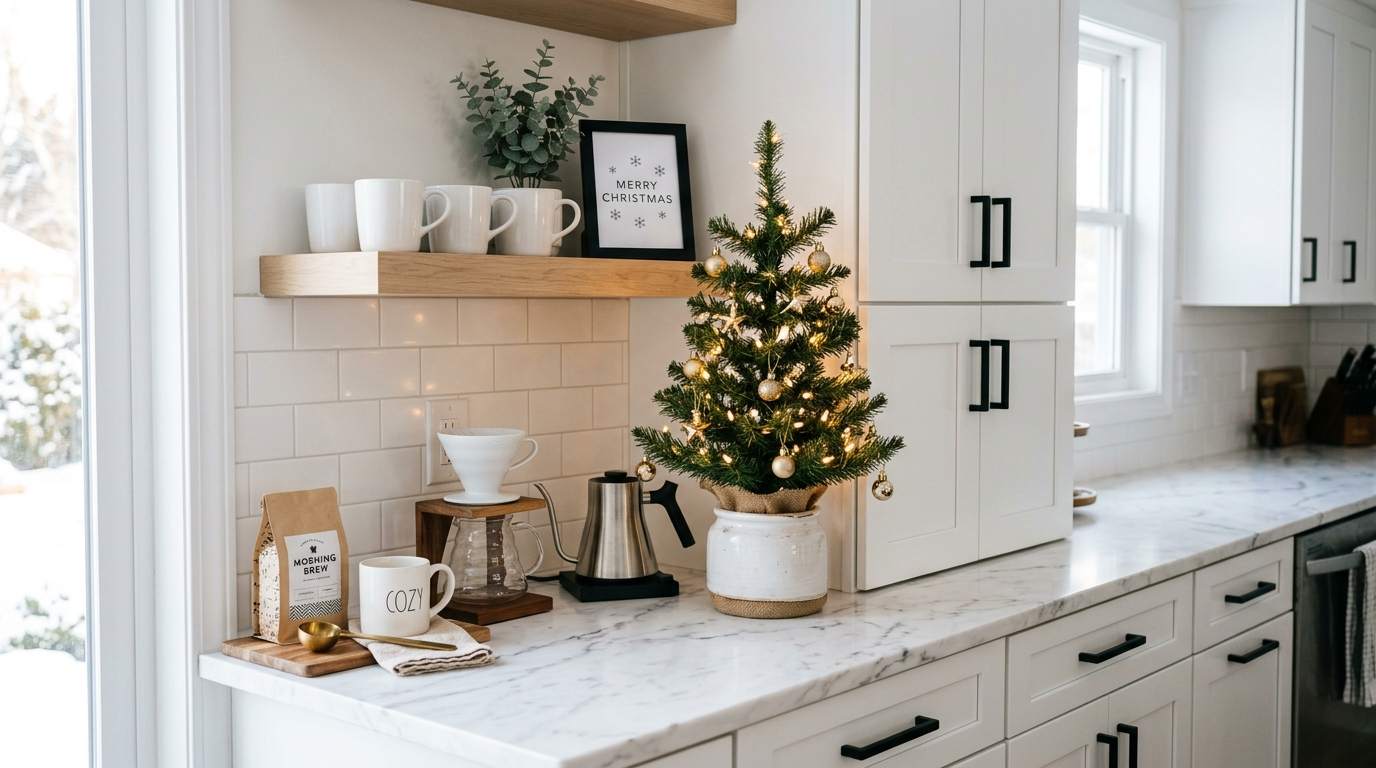  Mini Christmas Tree on the Counter 
