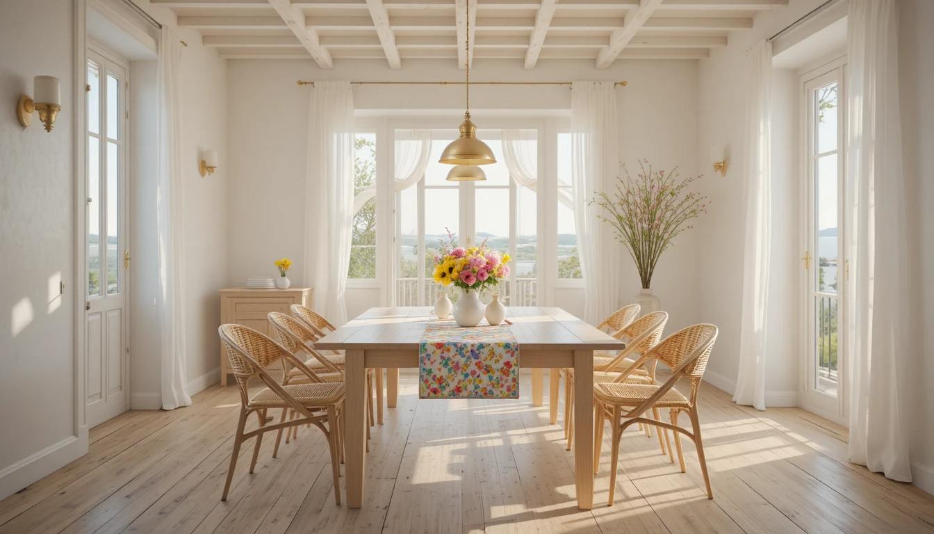 Italian Dining Room With A Bright, Airy Ambiance