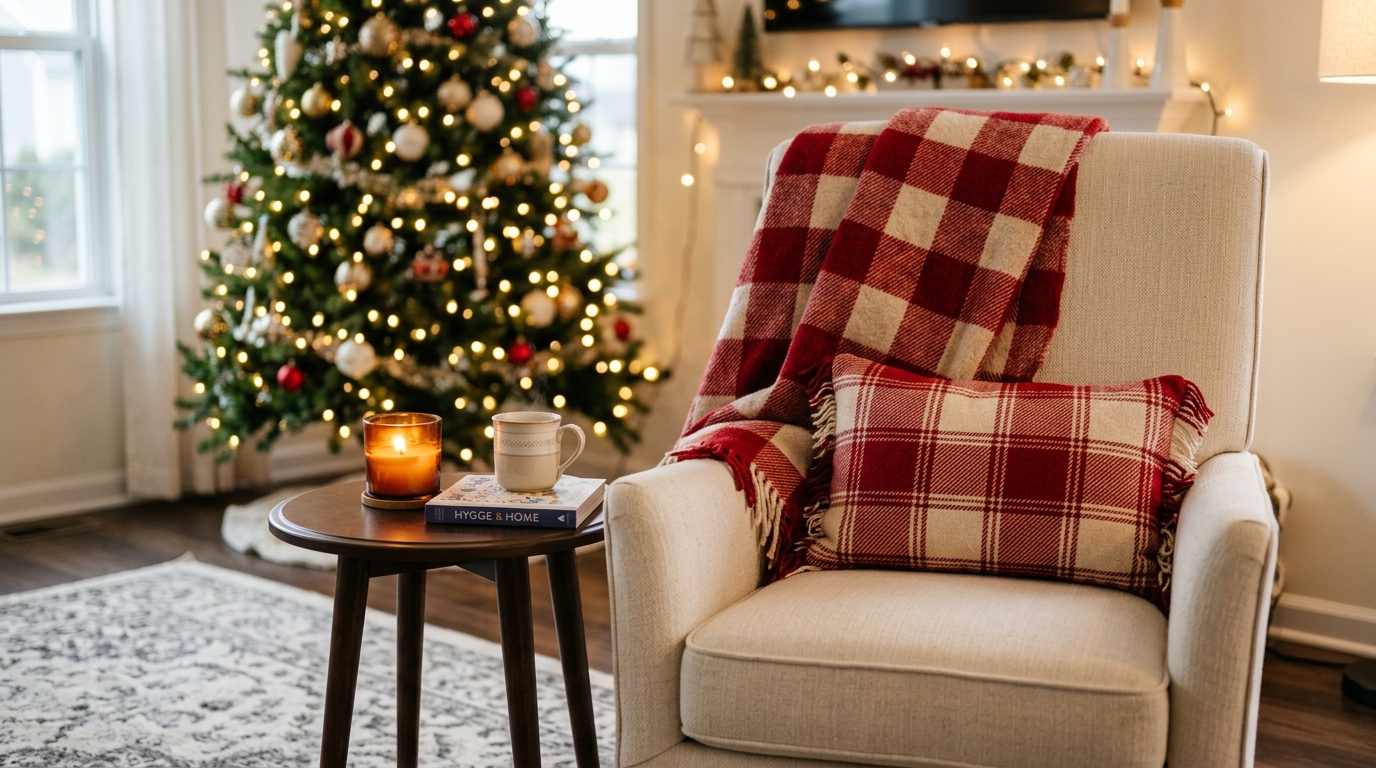 Red and White Plaid Accents 
