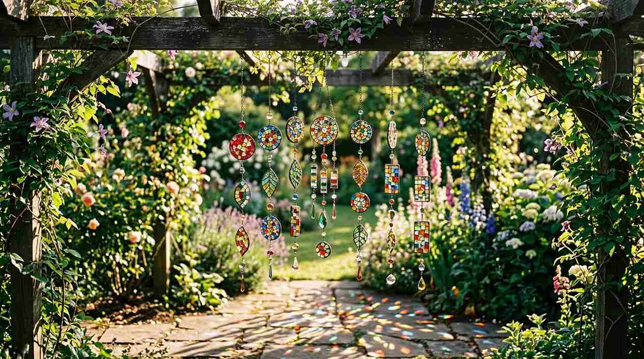 Unique Mosaic Garden Wind Chimes
