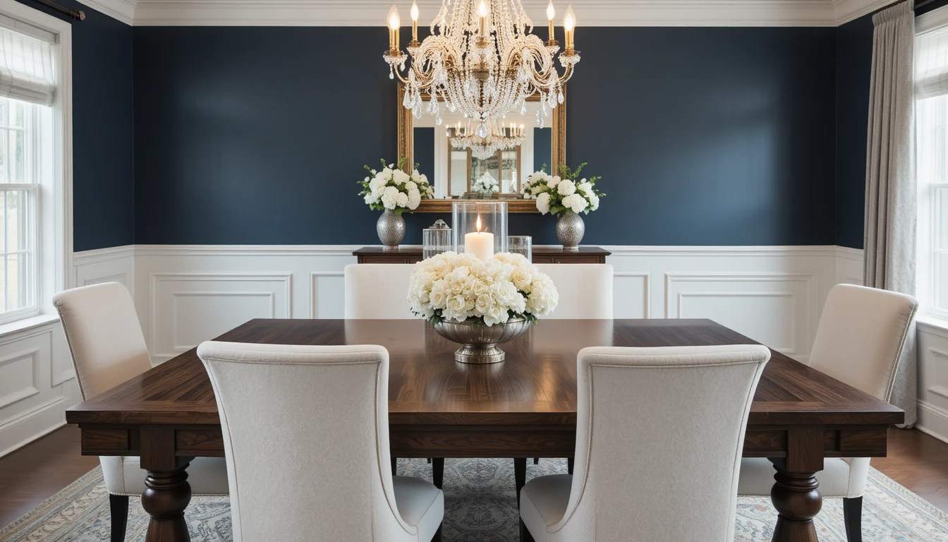 Dark Stained Farmhouse Table
