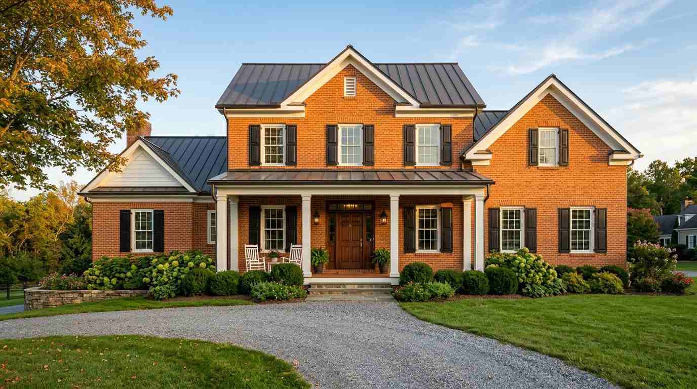 Red Brick Look Rustic Farmhouse Style