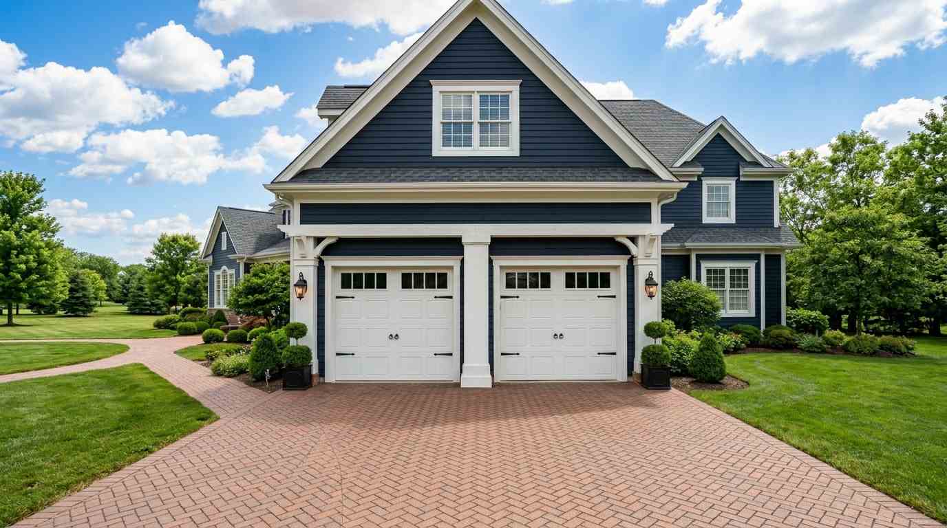 Garage door ideas for two cars that make a statement
