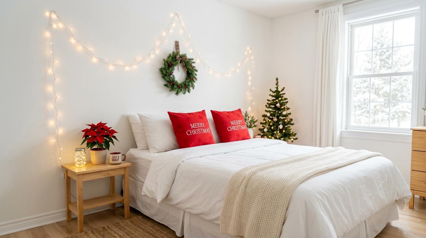  Budget Christmas Bedroom Makeover