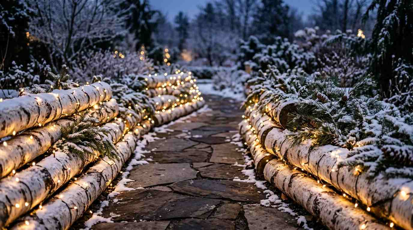Garden Bed Mulch Refresh with Pinecone Accents