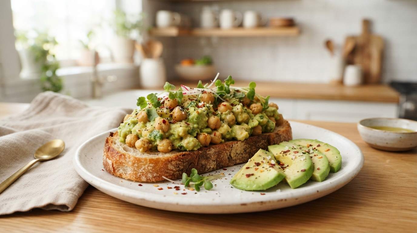 Avocado Chickpea Smash Salad