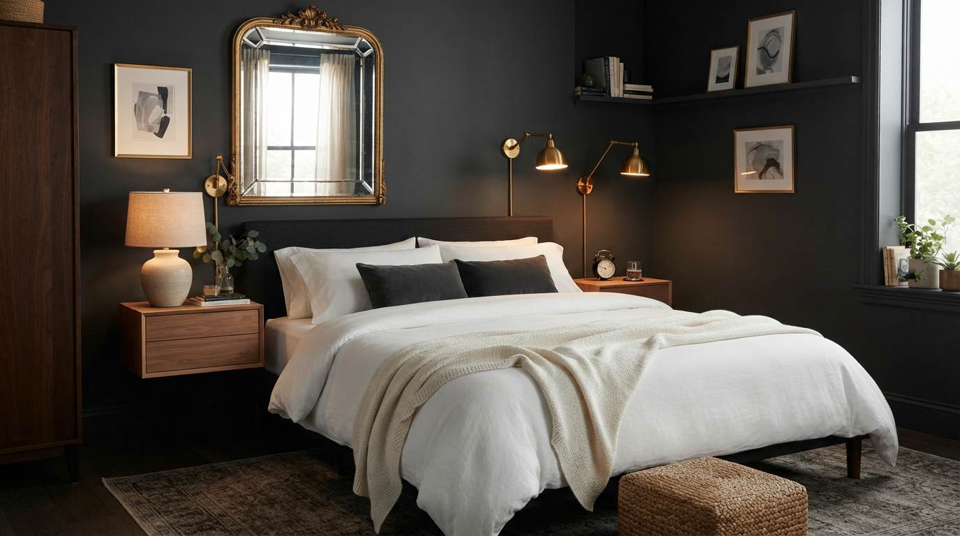 Moody Dark Bedroom Walls