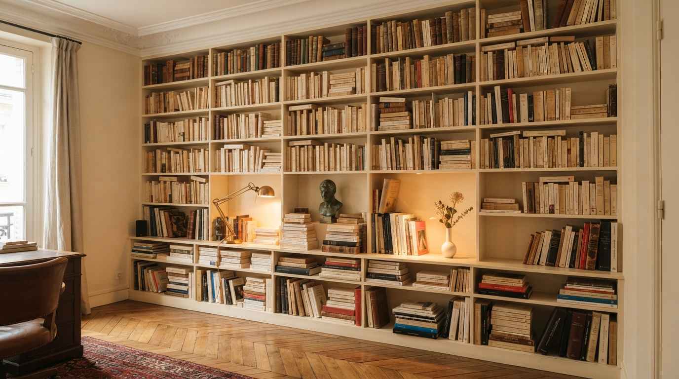Open Bookshelves Filled