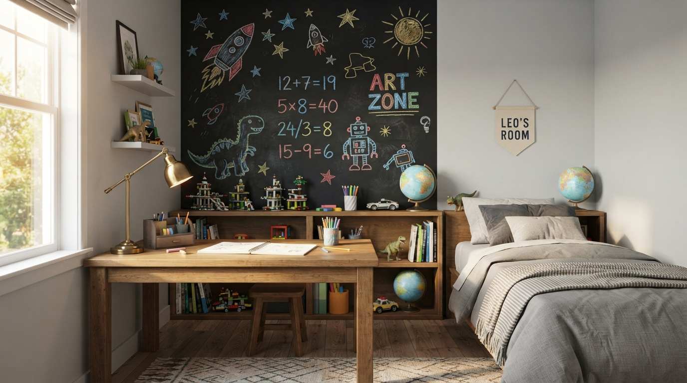 Chalkboard Wall Section
