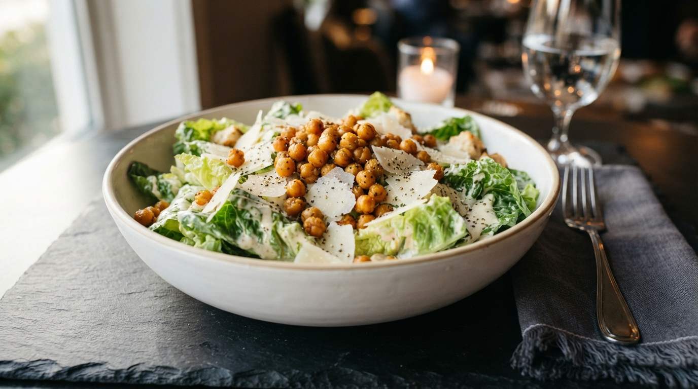 Chickpea Caesar Salad (