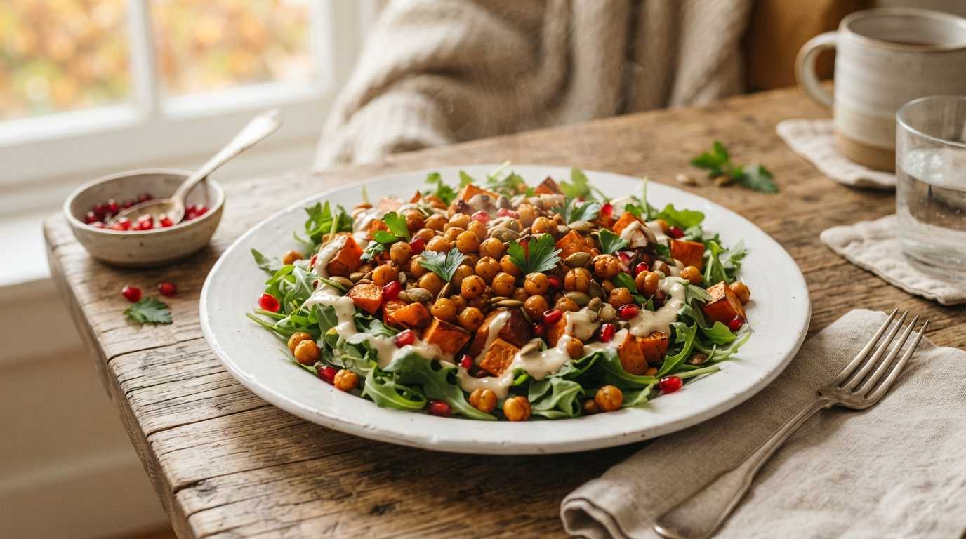 Roasted Chickpea and Sweet Potato Salad
