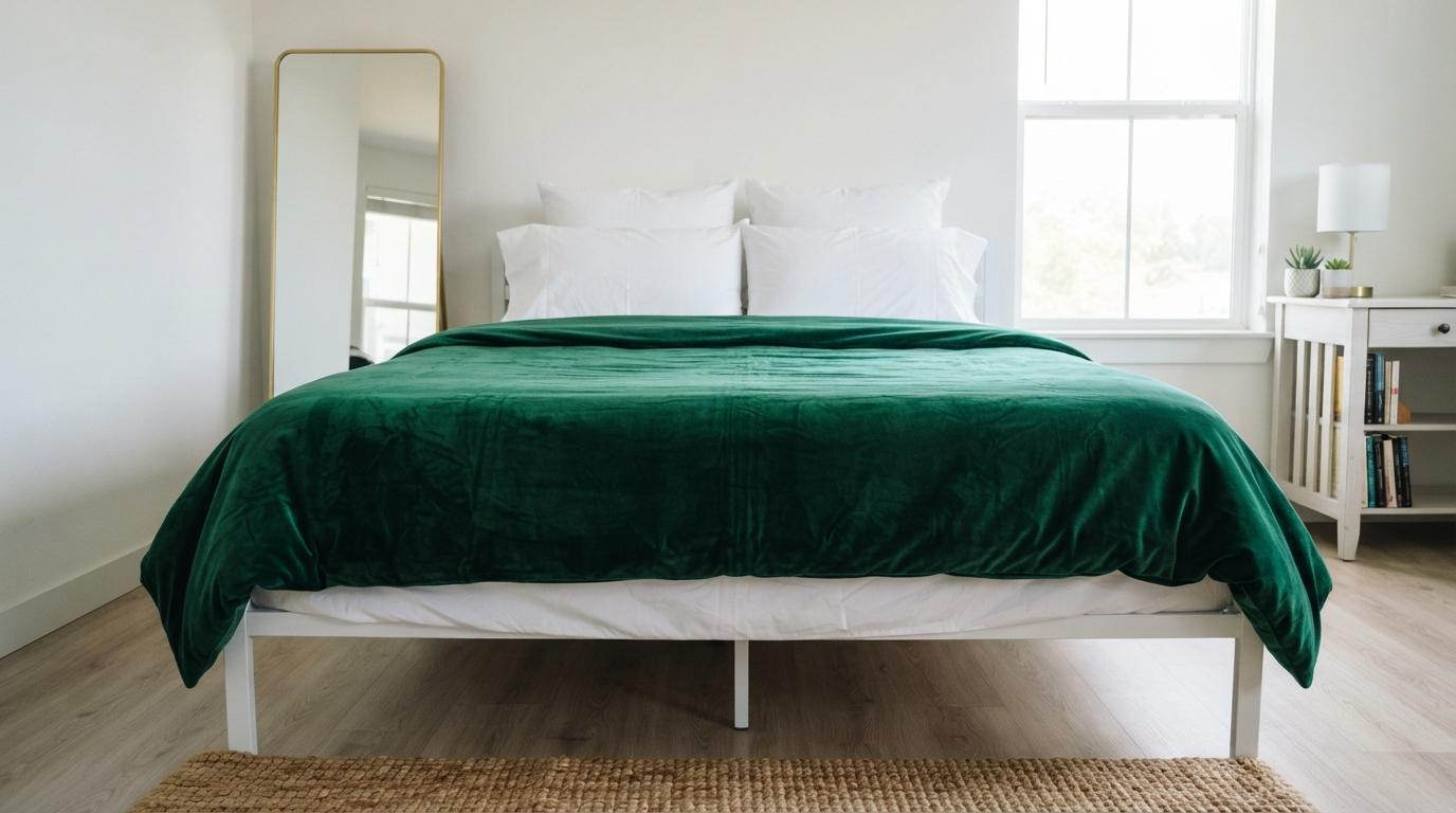 Bold Duvet with Neutral Everything Else