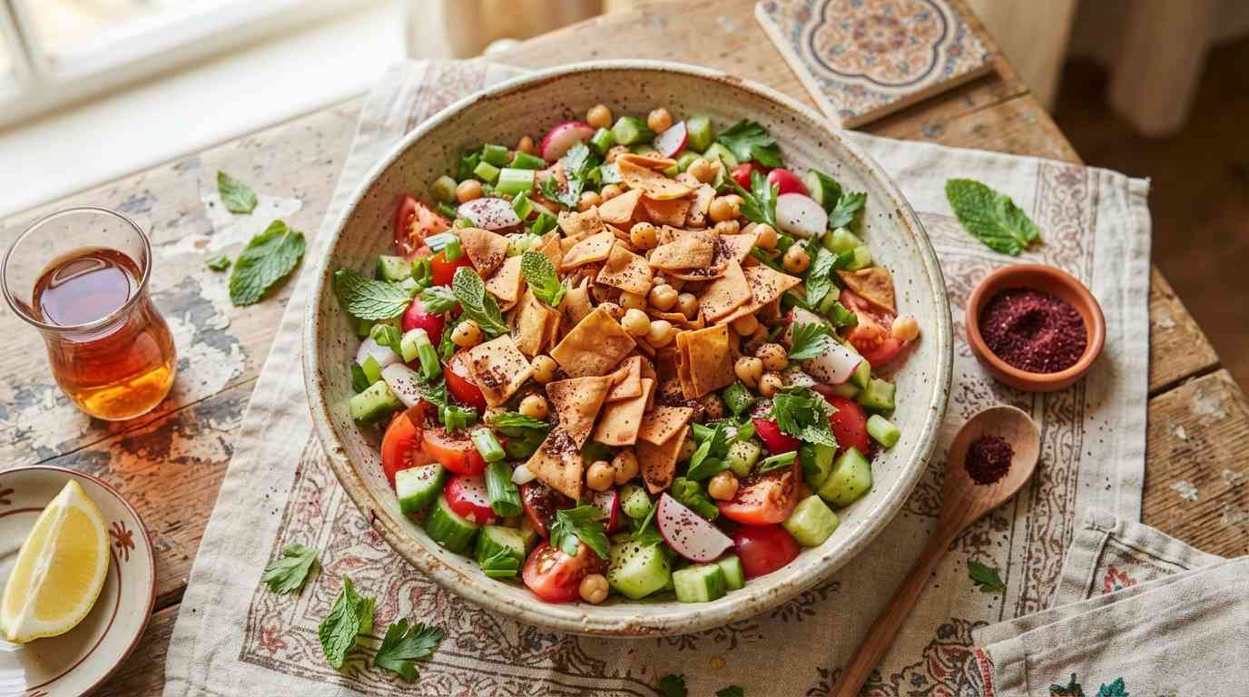 Chickpea Fattoush Salad