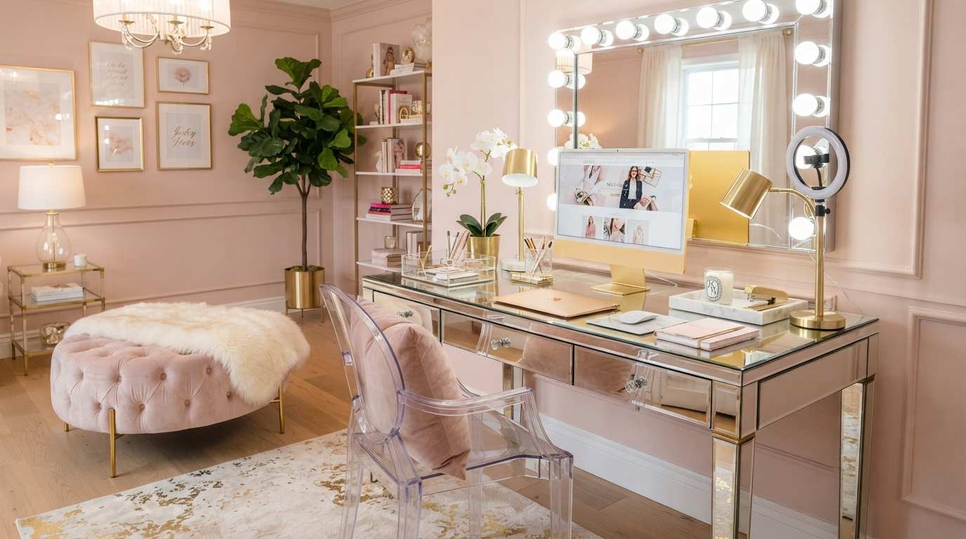 The Glam Vanity-Style Office