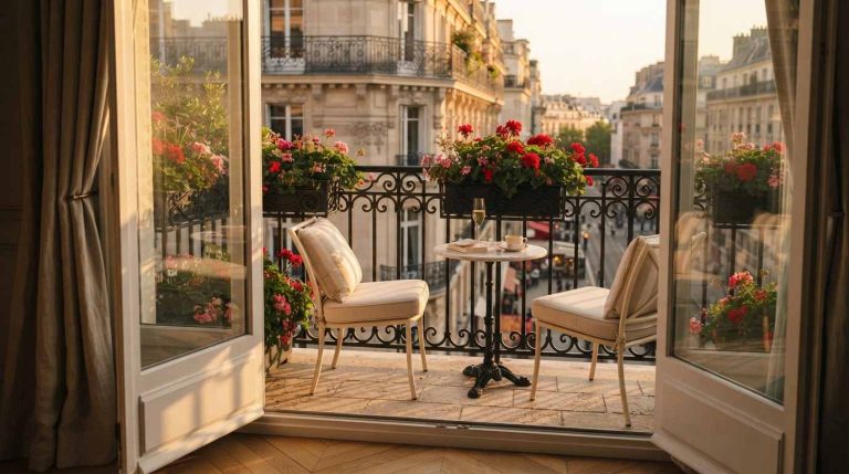 Big Balcony Design in French House