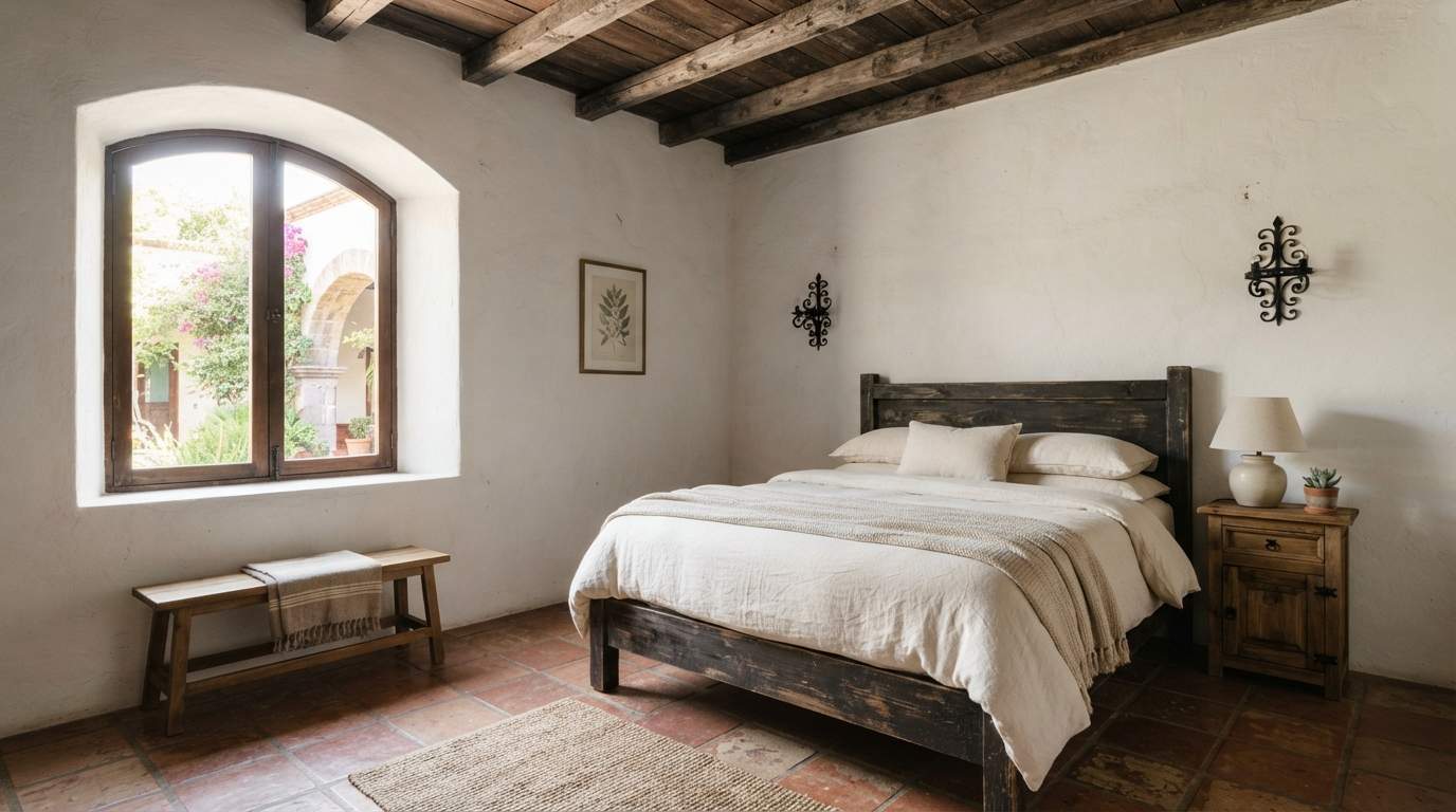 Whitewashed or Earth-Tone Interior Walls
