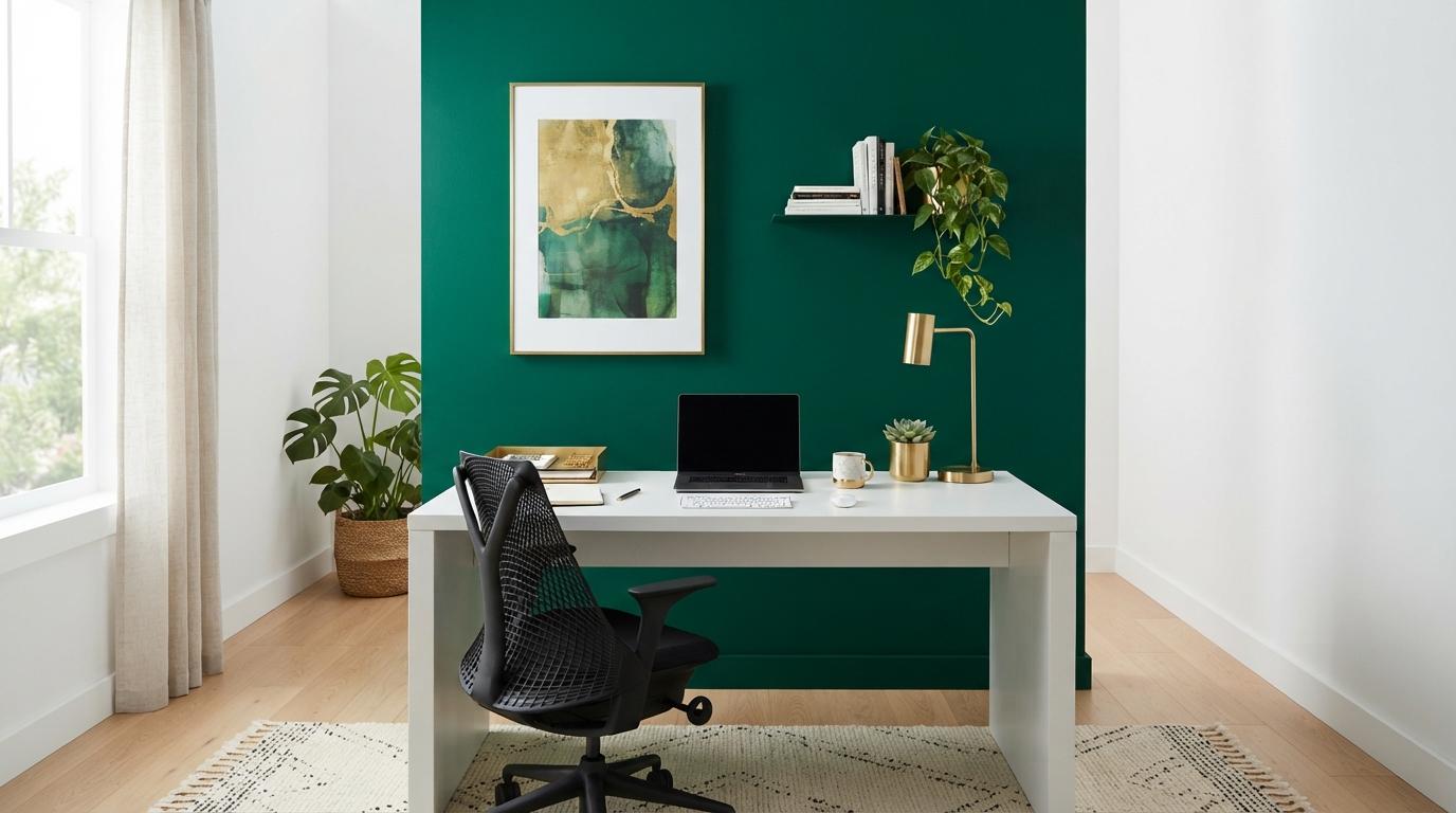 The Bold Accent Wall Office