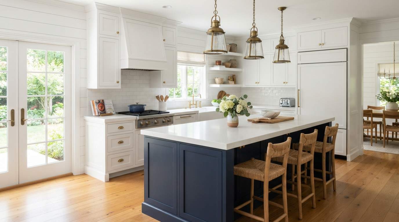 Tile Your Kitchen Island a Different Color
